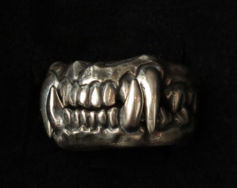 Predators Jaws, Two Part Ring, Sterling Silver