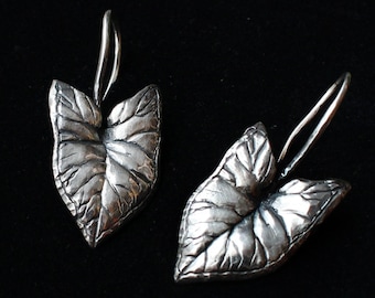 Syngonium Sterling Silver Earrings