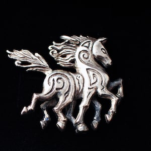 Sleipnir, Odin's Horse, Sterling Silver Viking Style Pendant