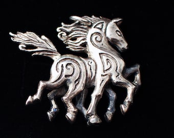 Sleipnir, Odin's Horse, Sterling Silver Viking Style Pendant