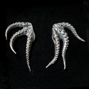 Silver Octopus Earrings