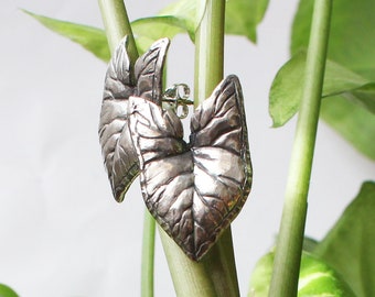 Syngonium Sterling Silver Post Earrings