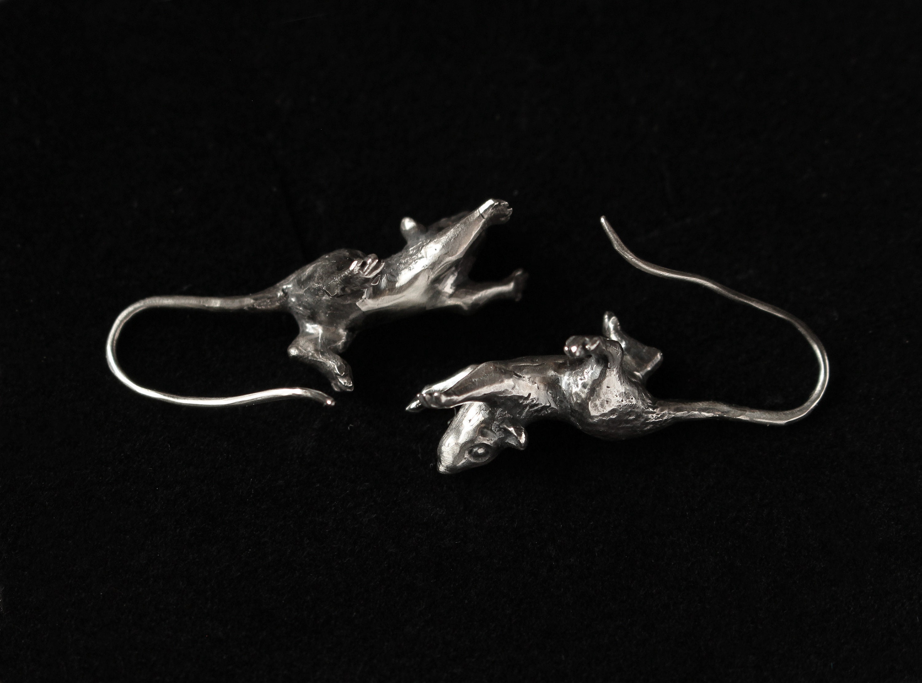 Little Rats Sterling Silver Earrings - Etsy