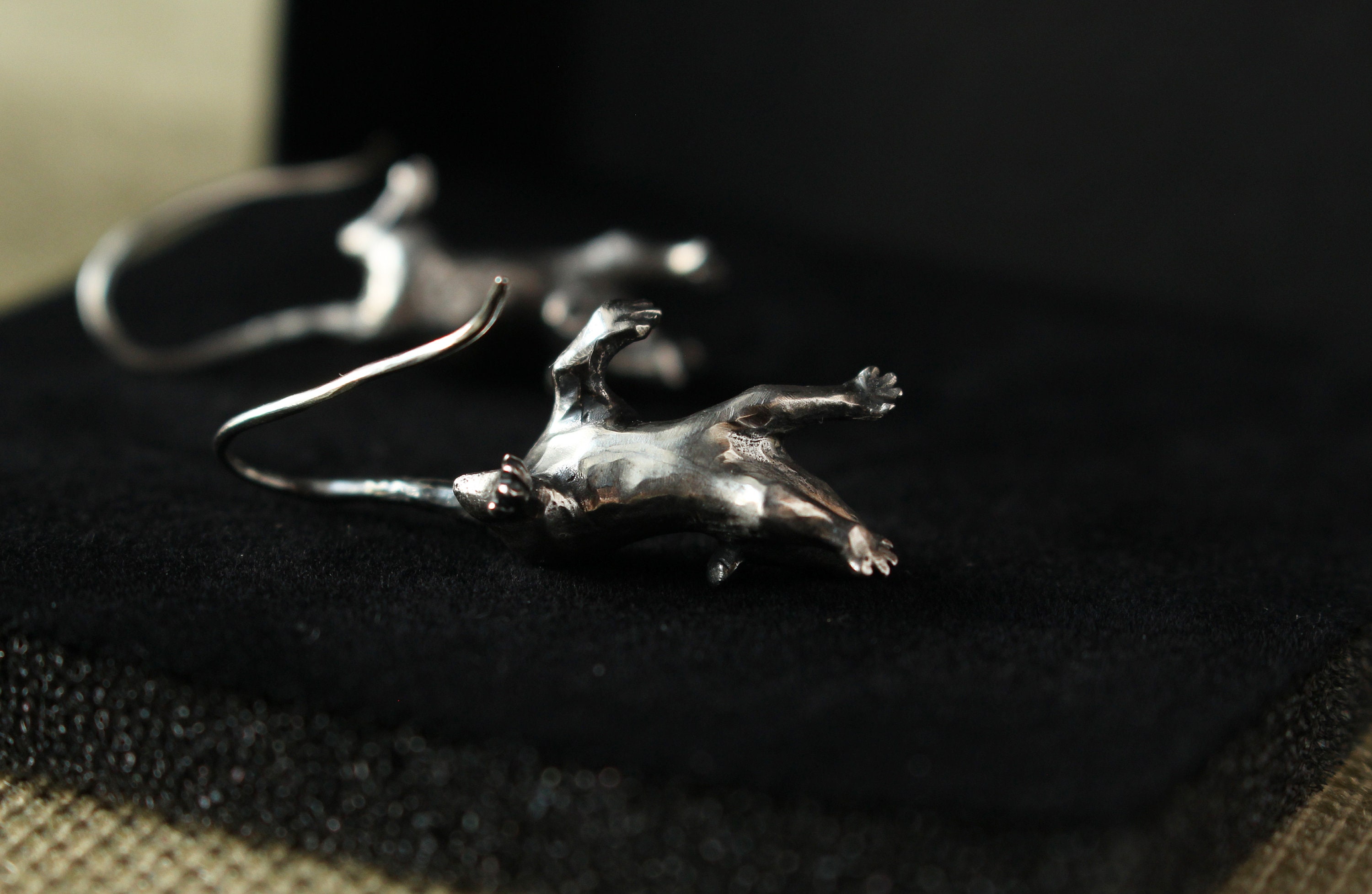 Little Rats Sterling Silver Earrings - Etsy