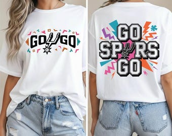 Go Spurs Go PNG SVG, San Antonio Spurs Basketball Shirt Design, NBA Basketball Design, Trendy svg, WembanyamaSpurs,Game Day Shirt,popularnow
