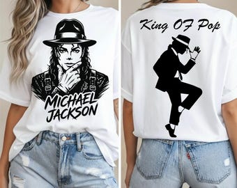 Michael Jackson SVG PNG Cut File, Black White Pop Singer Silhouette PNG, King of pop svg, T Shirt Decal Clipart, Music Legend svg,Trendy svg