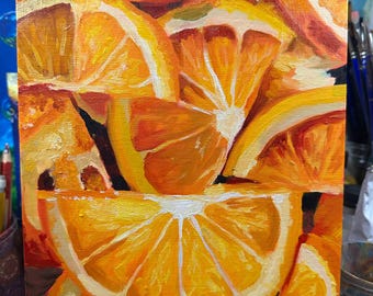 Orange Slices Oil Painting
