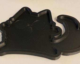 Anime Katze Schmuckschale - Zauberer Kitty Schmuckschale, flauschiger Catchall, roher 3D-Druck