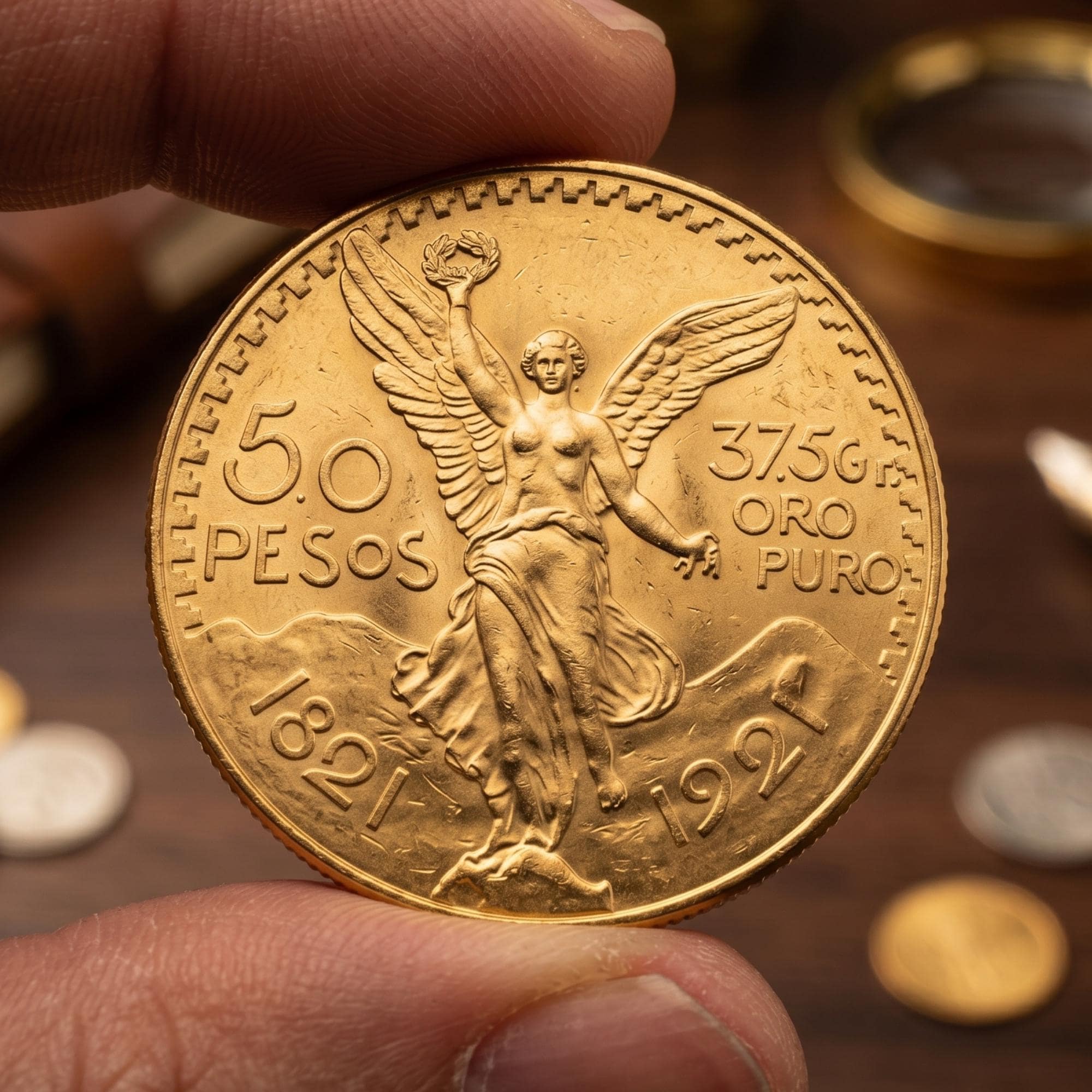 50 pesos gold coin 1821 1921 - Etsy 日本