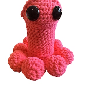 Peluche amigurumi de ganchillo para adultos, divertido y gracioso, de Octopeen