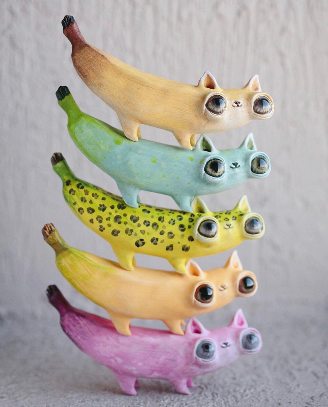 DIY Banana Cat Figurine Art Doll Toy Etsy