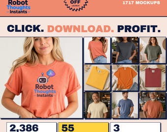Pacchetto di mockup per t-shirt Comfort Colors 1717 / 55 colori, modelli multipli (download digitale)