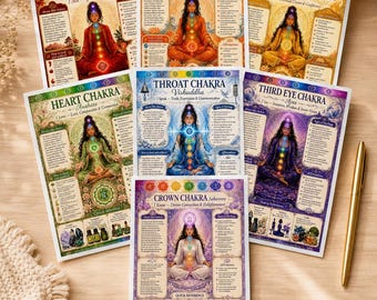 Il pacchetto completo per la guarigione dei chakra: tutte e 7 le guide di riferimento.