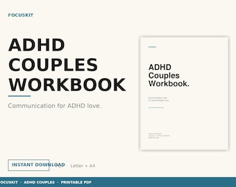 Werkboek ADHD-koppels, neurodivergente communicatiehulpmiddelen (afdrukbare pdf)