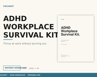 ADHD Workplace Survival Kit, productiviteit, burn-outpreventie (pdf-download)