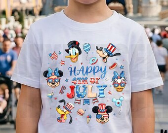 Custom Disney Personalized Family Shirt, Disneyland T-shirt Men Women Kids Girl Toddler Baby, Disney 4th of July Shirt HL10