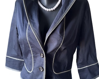 Vintage Antonelle Blazer in Marineblau – Größe 42