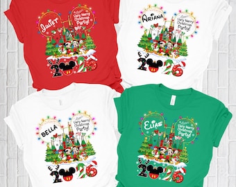 Personalized Disney Christmas Shirt 2026, Disney Family Vacation Shirt, Matching Disney Christmas Trip Tee, Custom Disney Xmas Shirt