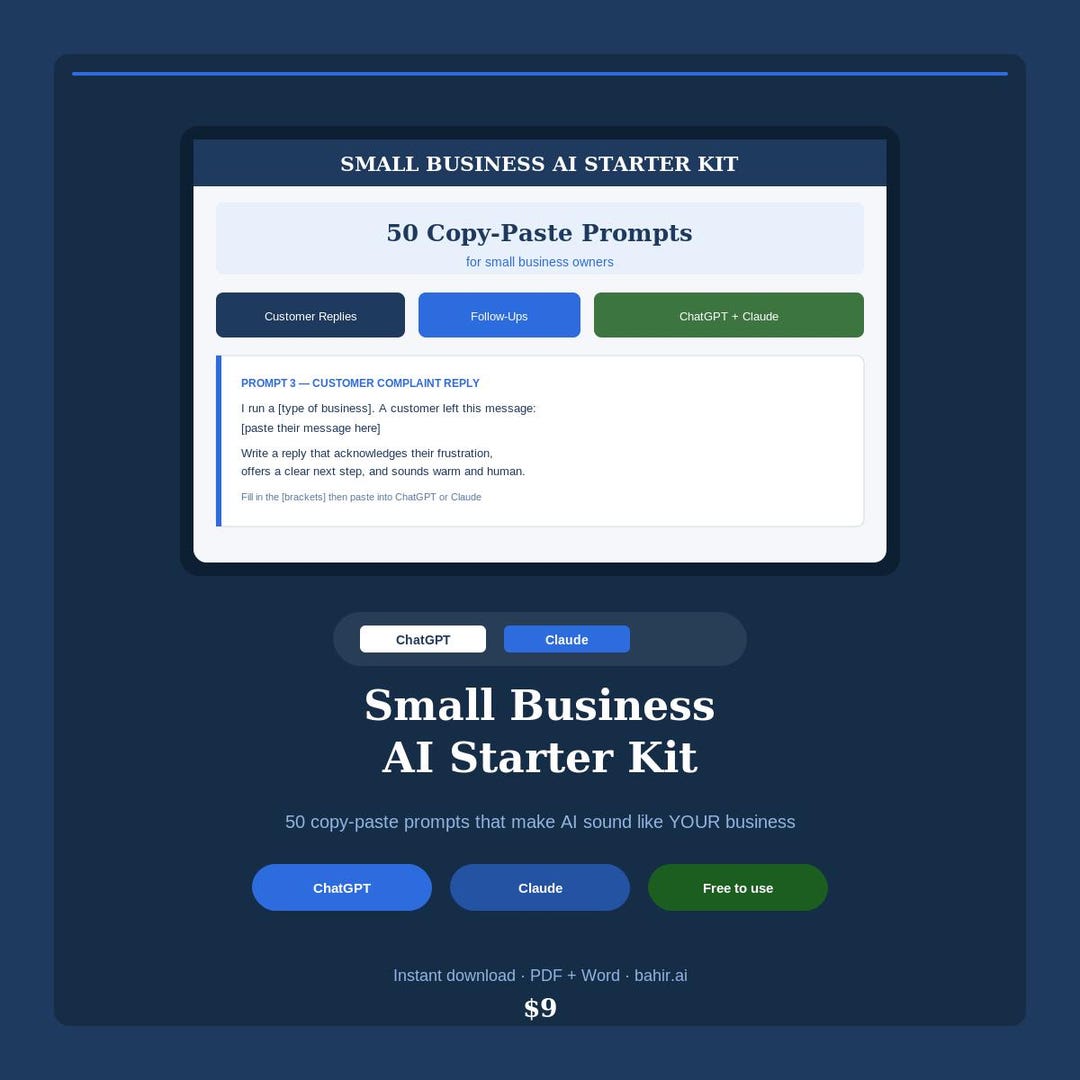 AI Prompts for Small Business | 50 Chatgpt Prompts | Customer Replies ...