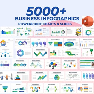 May include: A collection of business infographics and PowerPoint charts and slides. The image features a variety of colorful charts, graphs, and diagrams, with the text "5000+ BUSINESS INFOGRAPHICS POWERPOINT CHARTS & SLIDES" at the top.