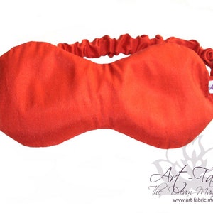 Traum-Schlafmaske aus reiner Seide mit Bio-Füllung Rot