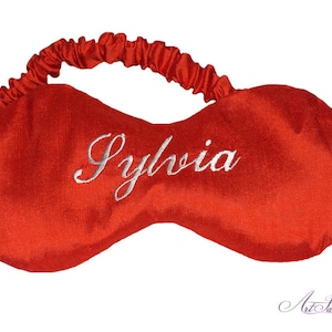 Personalized silk sleeping mask with organic filling and fragrance