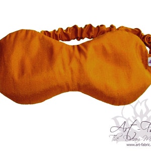 Traum-Schlafmaske aus reiner Seide mit Bio-Füllung Orange
