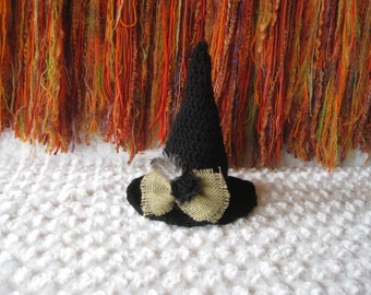 Crochet baby Witch Hat Halloween costume outfit photography prop newborn toddler child