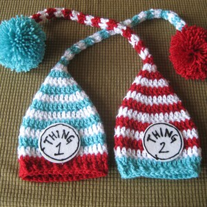 Crochet Baby Hat Two hats Elf Pixie StripedTwins image 4