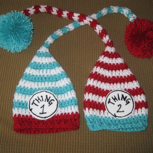 Crochet Baby Hat Two hats Elf Pixie StripedTwins image 3