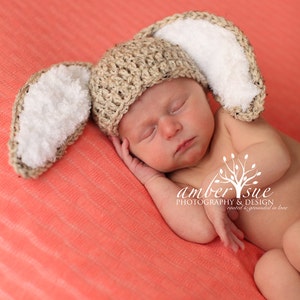 PATTERN Crochet Baby Hat Easter Bunny Rabbit Ears PATTERN Diaper Cover PATTERN Outfit newborn image 3