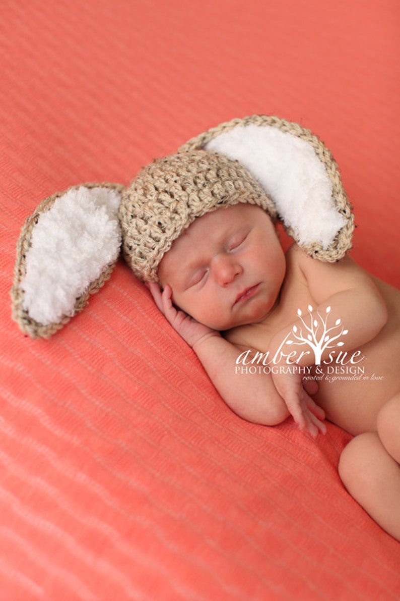 PATTERN Crochet Baby Hat Easter Bunny Rabbit Ears PATTERN Diaper Cover PATTERN Outfit newborn image 3