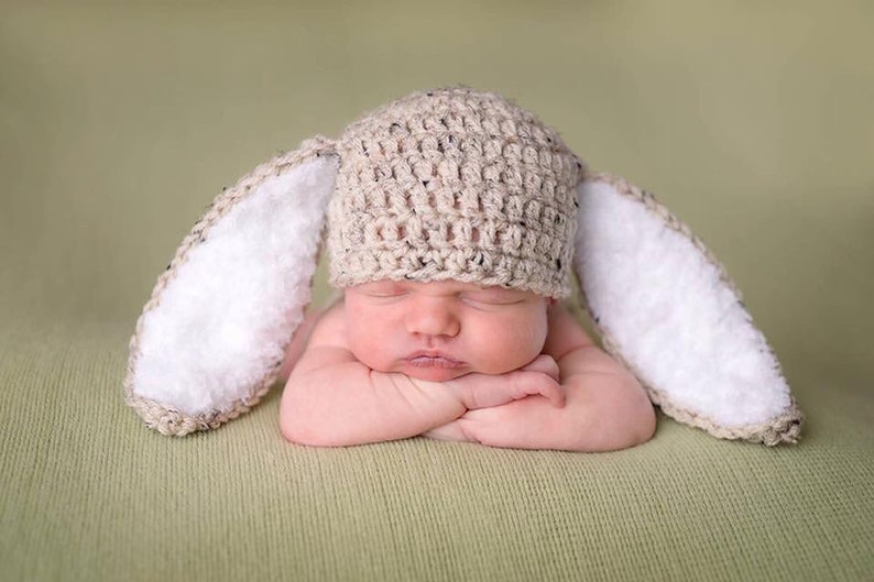 PATTERN Crochet Baby Hat Easter Bunny Rabbit Ears PATTERN Diaper Cover PATTERN Outfit newborn image 9