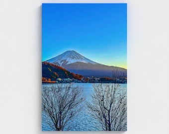 Mount Fuji Fine Art Canvas Print — Japan Landscape Photography — Blue Hour Fuji