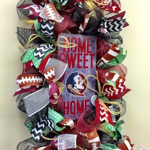 Deco mesh Florida State University wreath,FSU wreath, Sports wreath,Florida wreath, College wreath, College Wreath Florida State University,