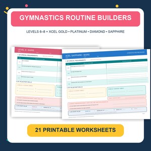 Gymnastikrutinbyggarpaket, nivåer 6-8, Xcel Gold-Sapphire (PDF)