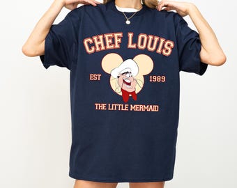Disney Little Mermaid Chef Louis Est. 1989 T-Shirt, French Cuisine Class Tee, Chef Louis And Sebastian Shirt, Funny Disneyland Foodie Shirt