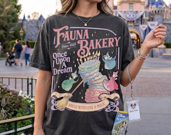 Disney Sleeping Beauty Baked With Love And Magic Shirt, Retro Fairy Godmother Tee, Aurora Princess Shirt, WDW Magic Kingdom Family Trip Gift