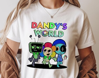 Dandy's World Comfort Colors Gaming Shirt, Youth Gaming Shirt, Dandy’s World Shirt, Game Character Shirt, Game Cartoon Shirt, Sprunki Shirt