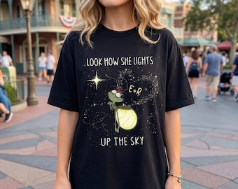 Ray Firefly Evangeline Look How She Lights Up The Sky Comfort Colors T-shirt, Disney Princess And The Frog Shirt, Disneyland Family Trip