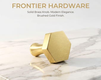 Cabinet Knobs Pulls Drawer Knobs Hexagon Gold Solid Brass Knobs Kitchen Cabinet Handles Dresser Knobs Kitchen Hardware Cupboard Knobs
