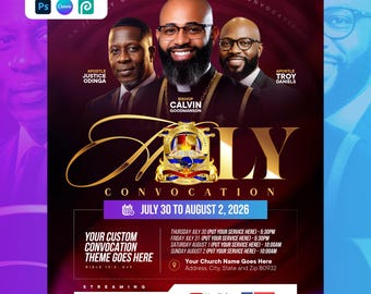 Holy Convocation | Bundle Package | Modern Church Flyer Template | Invitation Flyer | Digital Product | Conference Poster