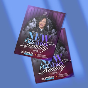 Modern Church Flyer Template | Sunday Worship Service Canva PSD | Digital Invitation image 5
