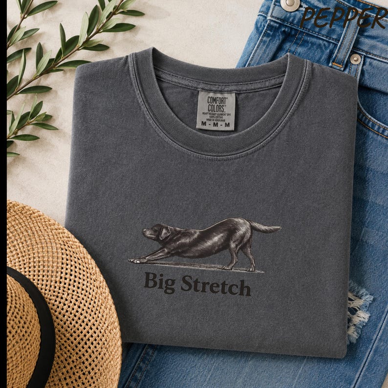 Großes, dehnbares Schokoladen-Labrador-Retriever-T-Shirt in bequemen Farben, lustiges T-Shirt mit dehnbarem Labrador-Motiv, Geschenk für Schokoladen-Labrador-Liebhaber, Vintage-Hunde-Shirt Bild 5