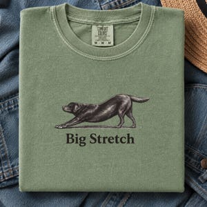 Großes, dehnbares Schokoladen-Labrador-Retriever-T-Shirt in bequemen Farben, lustiges T-Shirt mit dehnbarem Labrador-Motiv, Geschenk für Schokoladen-Labrador-Liebhaber, Vintage-Hunde-Shirt Bild 3