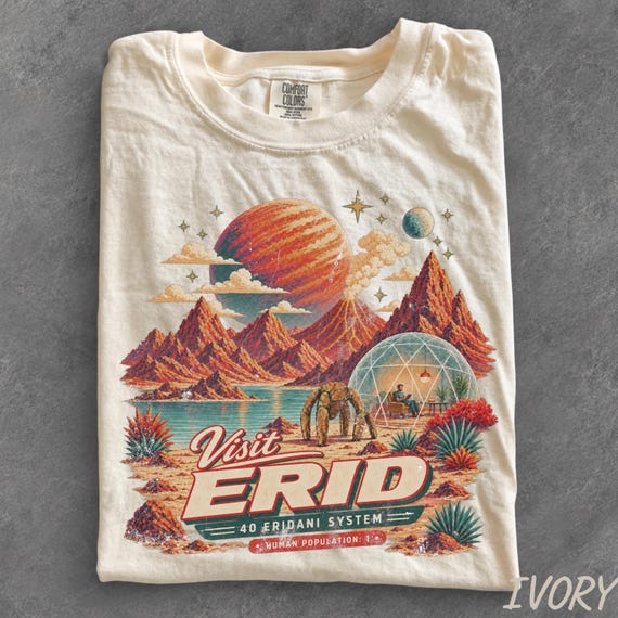Erid Shirt, Visit Erid Shirt, Project Hail Mary Gifts, We're Going To Tau Ceti, Rocky Alien Tshirt, Sci-Fi Spaceship Graphic, Bookish Tee