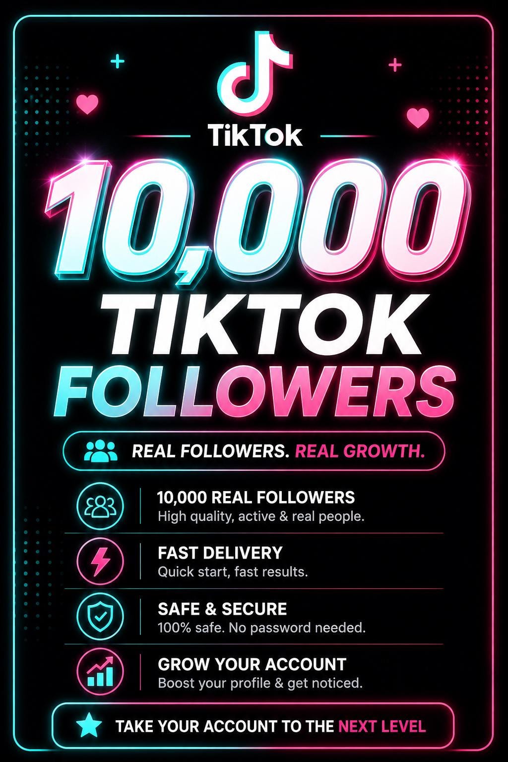 TikTok 10,000+ Real Followers | Fast Delivery | Boost Your Profile Growth Instantly | Safe & Permanent