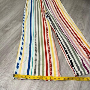 Farm Rio Anthropologie Striped Smocked Wide Leg Jumpsuit Multi S Petite 276924 image 5
