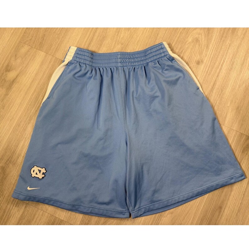 Nike Team UNC North Carolina Tar Heels Basketball Shorts Blue Mens XL Fit Dry image 2