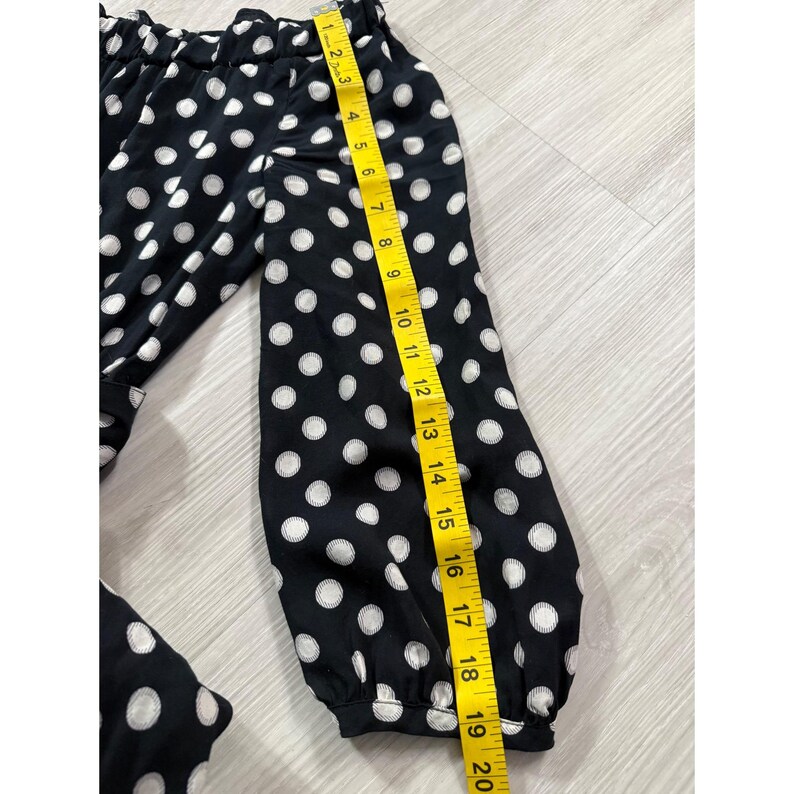 Maeve Anthropologie Polka Dot Handkerchief Hem Belted Midi Dress Black White 2 image 11